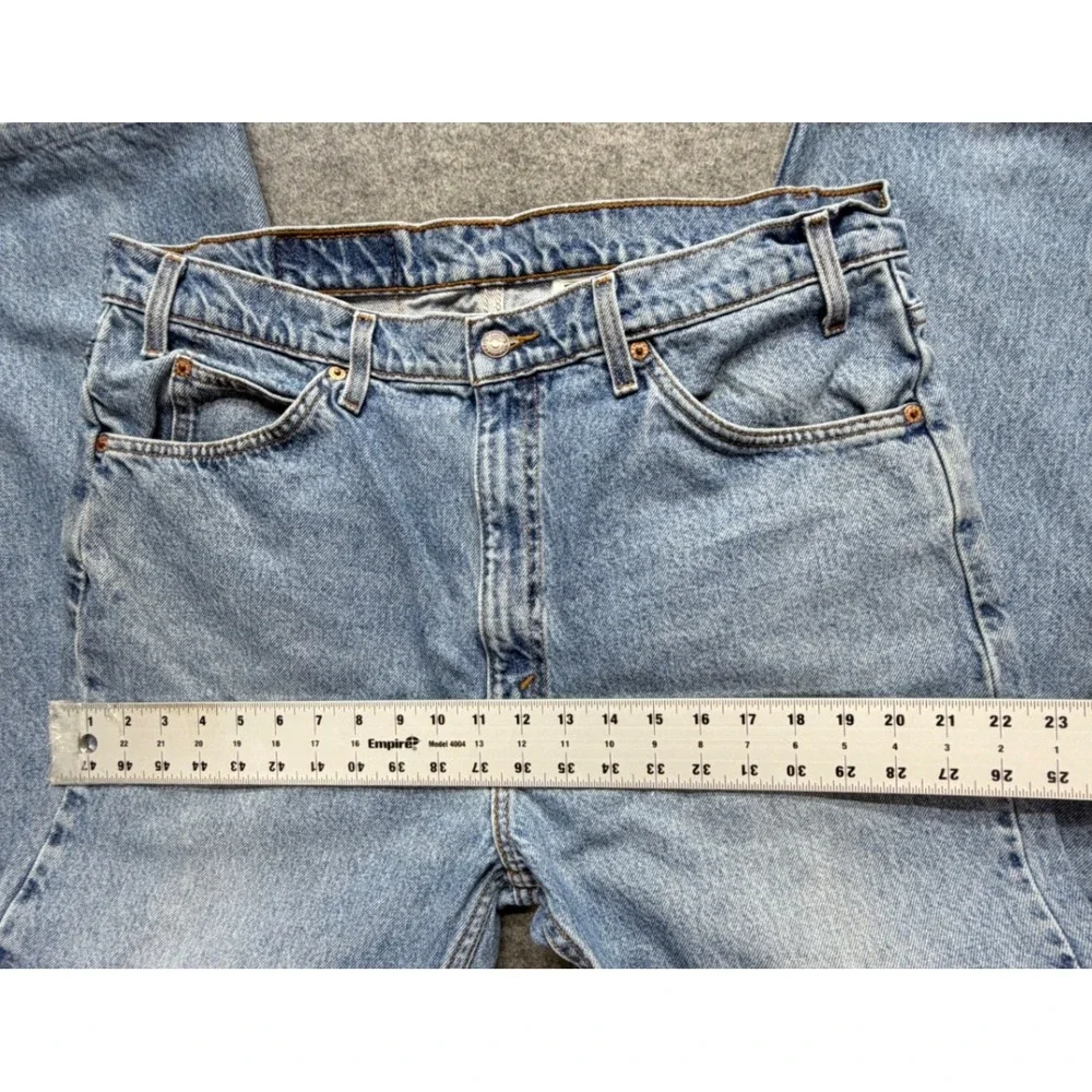 Vintage Levis 505 Orange Tab Jeans Mens 38x30 Light Wash Straight Leg 40505-0214